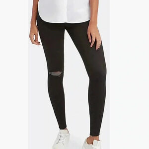 SPANX Distressed Ankle Skinny Jeans in Vintage Black Size X-Small NWT